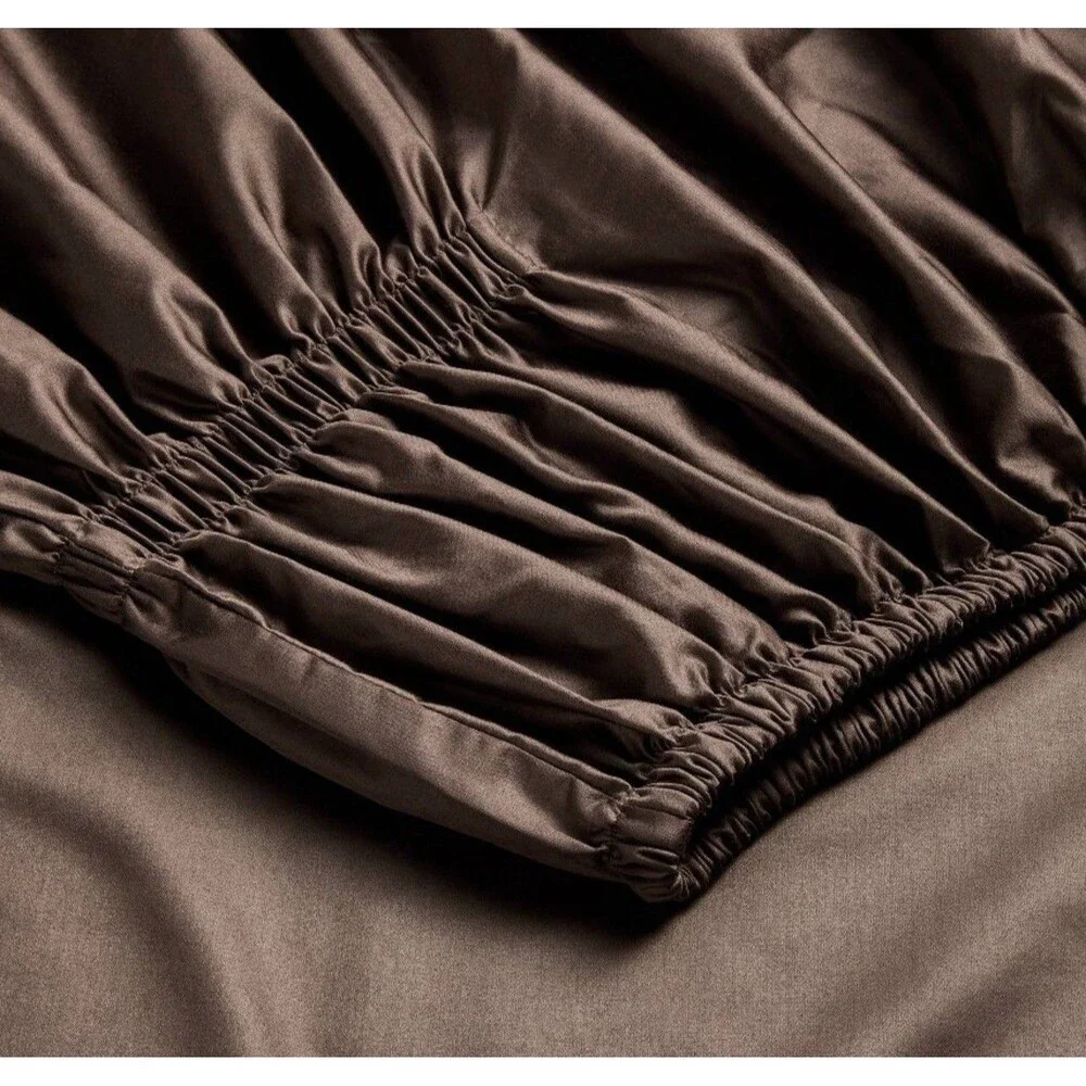 King 600 Thread Count Sateen Sheet Set Dark Fig - Casaluna NEW